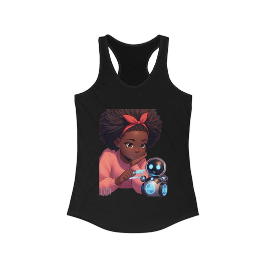 #iCode #robotGirl Women's Ideal Racerback Tank