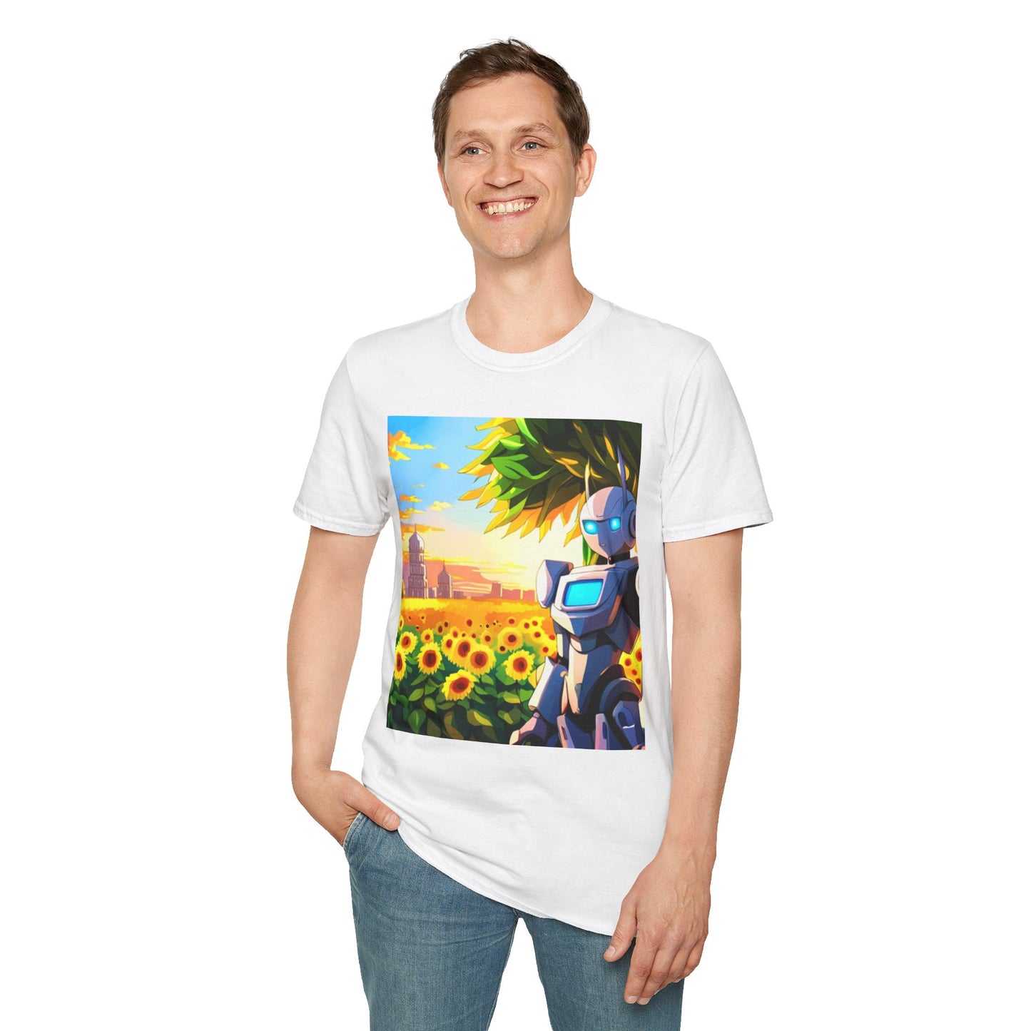 Robot in the Park Unisex Softstyle T-Shirt